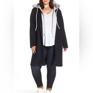 RACHEL by Rachel Roy wool coat with hooded insert, size 1x